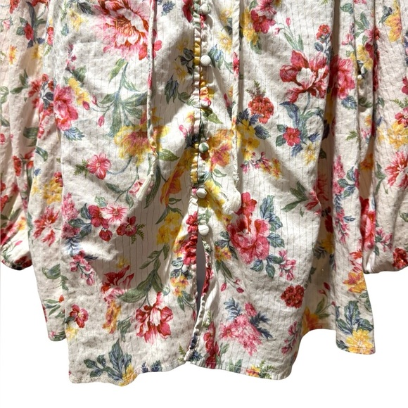 Boho Floral Women's Top with Yellow Accents Size 3X I.N. Studio Hippie Cottage - Picture 4 of 15
